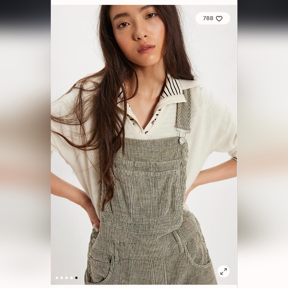 NWT We The Free Deep Trance Overalls In Thyme - Picture 5 of 10